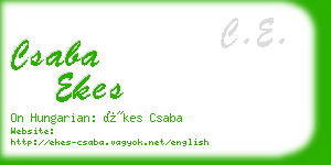 csaba ekes business card